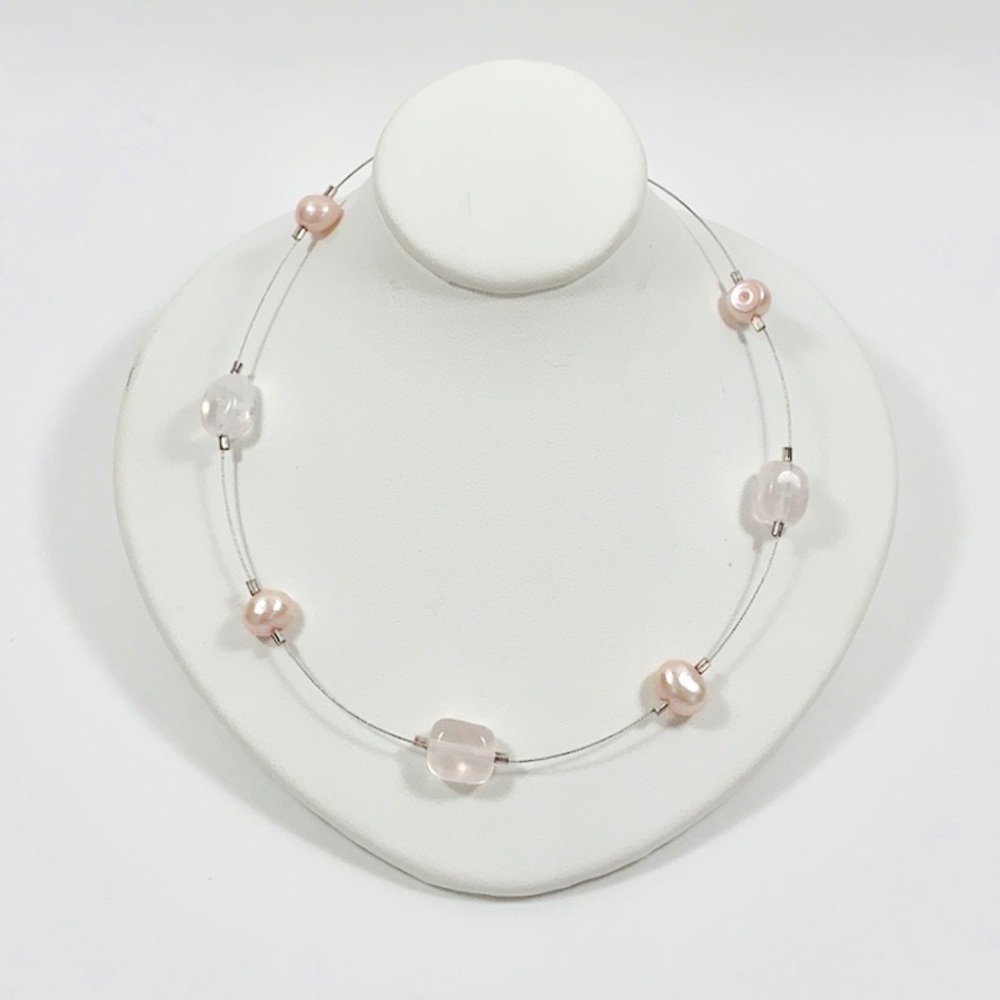 Brand New Silpada Sterling Silver Pink Pearl Necklace